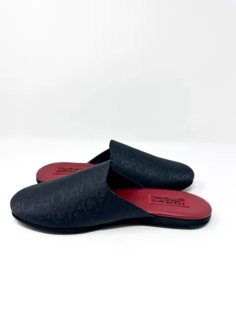 Salvatore Ferragamo Nazzareno Gancini Mule Slippers Black 7 M 3