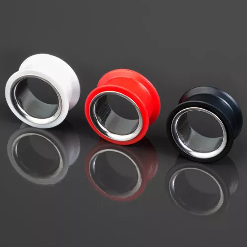 6-20mm Silicone Acier Tunnel Oreille Plug Piercing D'Oreille Z368