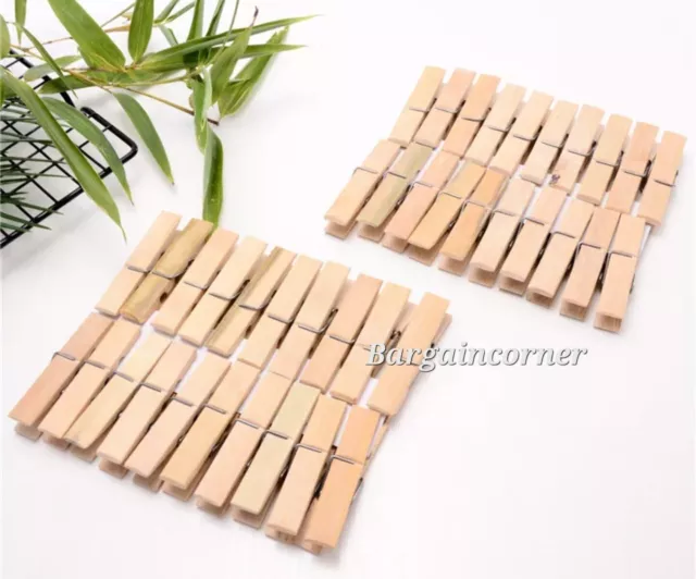 Wooden Pegs Strong Clothes Washing Line Laundry Cloth Peg Pins Natural Wood Pegs