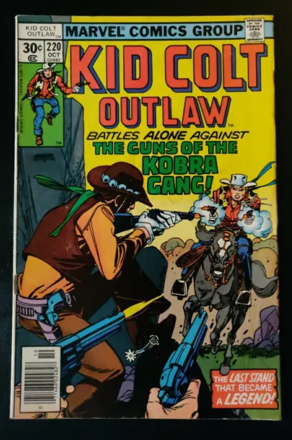 Kid Colt Outlaw #220 [1977 Gd-Vg] Marvel Comics,  "The Guns Of The Kobra Gang!"