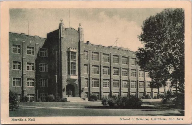 University of North Dakota Postcard "MERRIFIELD HALL - School of Science" c1930s