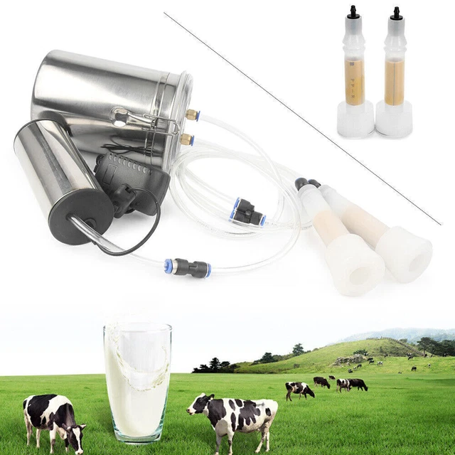 Portable Electric Milking Machine Vacuum Pump Fit Sheep Goat Milking 2L UK Plug