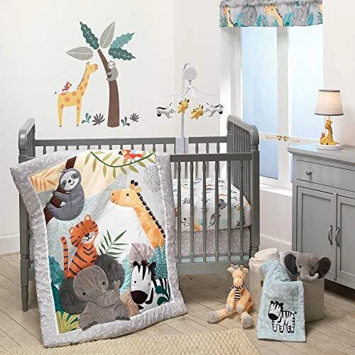 Mighty Jungle 3Piece Crib Bedding Set, Multicolor (283003V)