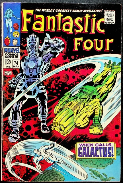 Fantastic Four #74 Marvel Comics 1968 VF-NM (9.0)Silver Surfer, Galactus Cover