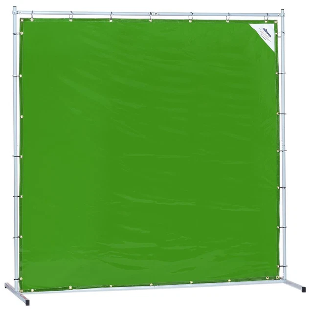 Welding Curtain with Frame - 6'x8' - Green