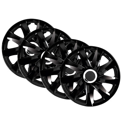 4x 16" Wheel Trims Hub Caps 16 Inch Wheel Cover Trim ABS Plastic Trim DRIFTBLACK