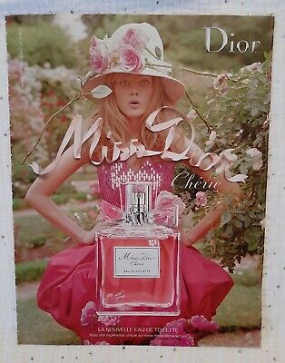 Dior Publicité papier Parfum Miss Dior Chérie 2008 double page Perfume ad 