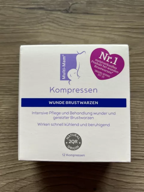 Mehrere Packungen Multi-Mam Kompressen 32 Stück + babylove Brustwarzensalbe