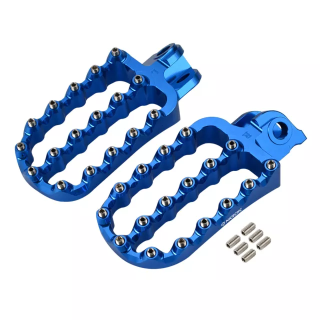 CNC Wide Foot Pegs Pedals For Husqvarna 701 Enduro 701 Supermoto 2016-2022 Blue