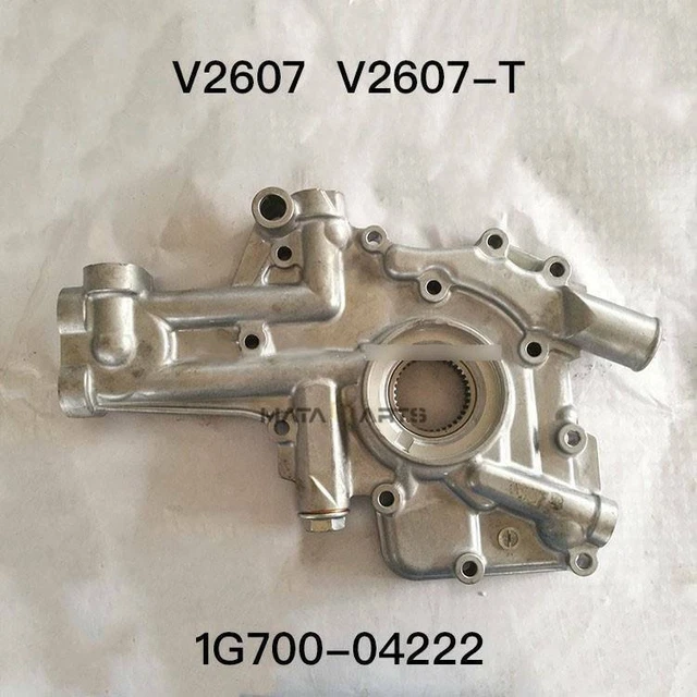 1G700-04222 Engine oil pump front cover assembly Kubota Parts V2607 V2607-T