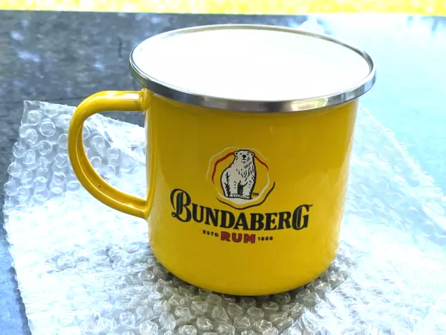 Bundaberg Rum enamel mug metal tin cup camping FREE POSTAGE