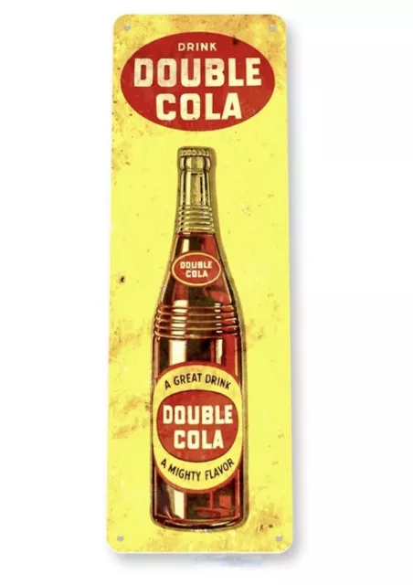 DOUBLE COLA TIN SIGN CHATTANOOGA TENNESSEE SKI CHASER ORANTA DRY NESBITT'S 6x18