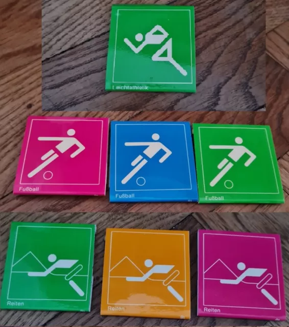 Olympische Spiele München 1972 Streichholzheftchen Otl Aicher Piktogramme