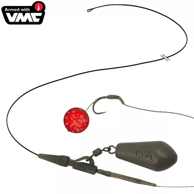 LEAD CLIP DISTANCE Karpfen Fertigmontage VMC Carp Hook Life-ORANGE Ready to Fish