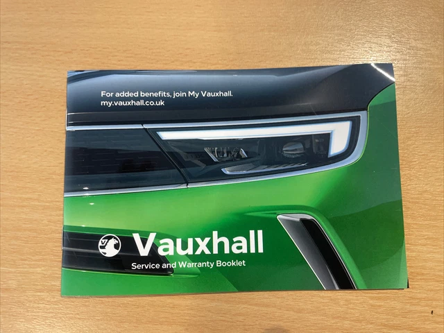 Libro Di Servizio Vauxhall Originale Benzina E Diesel Senza Duplicato Bianco 2021