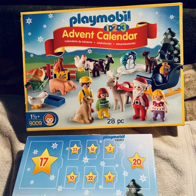 Playmobil #6624 Advent Calendar Christmas On The Farm Retired RARE