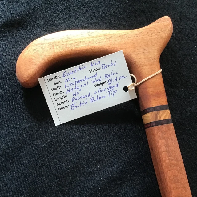 Caña personalizada exótica de koa y madera de leopardo