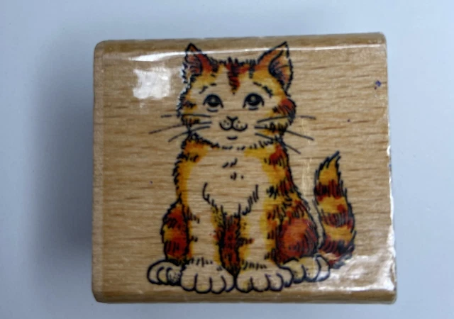 StampCraft 440D39 Rubber Stamp Tabby Kitty Cat Tiger Kitten #D20