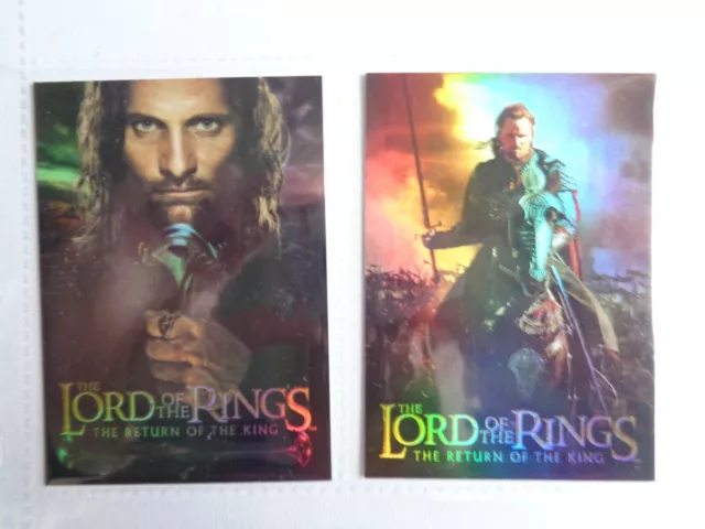 Lord Rings: The Return Of The King - 2 Card "Bonus Foil" Box Topper Chase Set