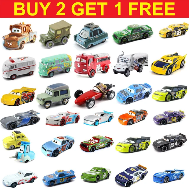 Disney Pixar Cars Diecast McQueen Piston Cup 1:55 Metal Model Kids Gift New 2023