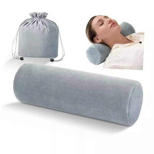 CERVICAL NECK PILLOW Roll Memory Foam Support Pillows Round for Back ...
