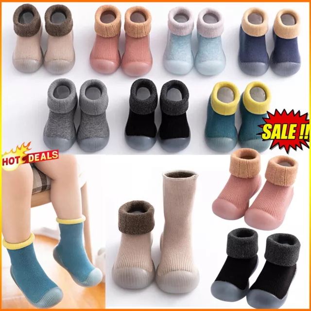 Anti-slip Baby Slippers Winter Kids Toddler Booties Girl Boys Cotton Socks Shoes