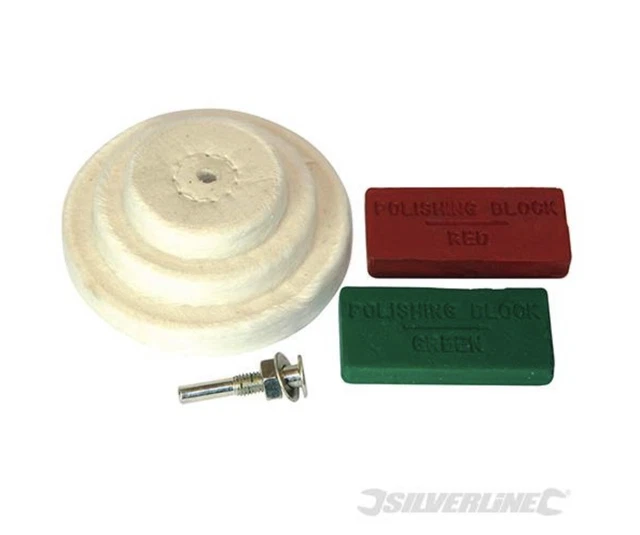 Kit Pulido Disco Pulir Pasta Ajuste Mandril Taladro 153203 Silverline