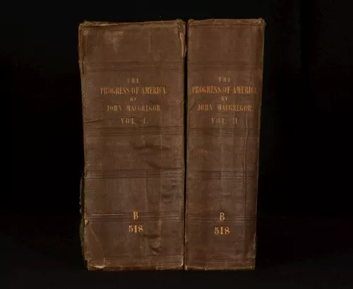1847 2vol John MacGregor Progress Of America Discovery By Columbus To 1846 First