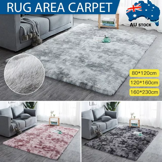 Fluffy Large Rug Plush Soft Shaggy Mat Living Room Carpet Bedroom Rugs Non Slip