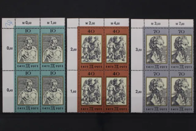 DDR, MiNr. 1672-1674, Viererblöcke, Ecken links oben, postfrisch / MNH - 661138