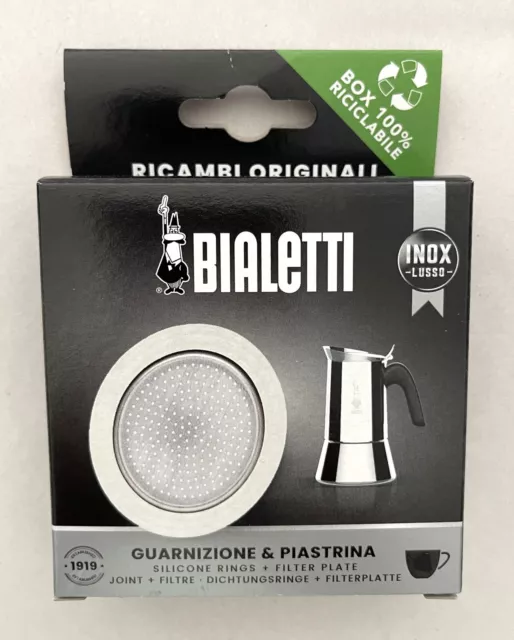 Bialetti Stovetop Stainless Steel Replacement Gasket/Seal & Filter Kit TRACKED