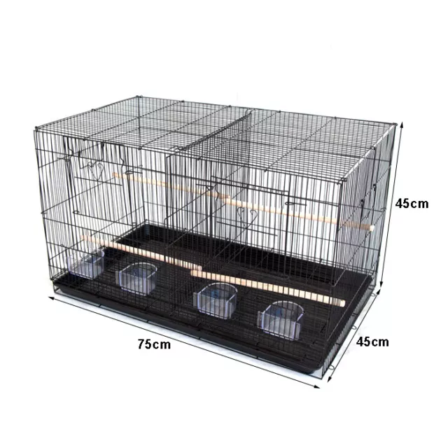 Set of 3 Breeding Bird Cage with Center Dividor with Stand 3