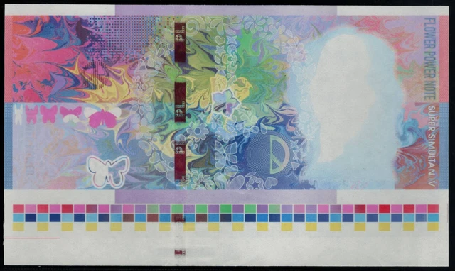 HYBRID Test Note KBA "Flower Power" Louisenthal substrate Proof Specimen #3