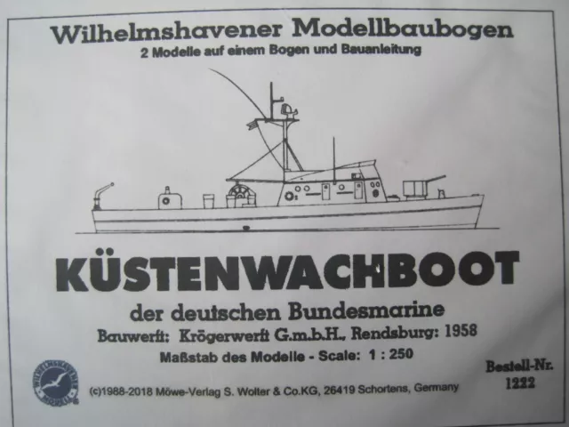 Niobe Hansa Küstenwachschiff Wilhelmshavener Modellbaubogen Kartonmodell