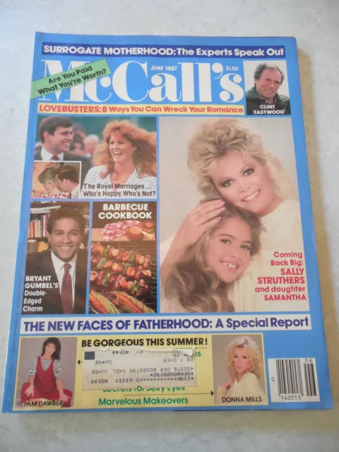 MCCALL'S MAGAZINE, JUNE 1987, SALLY STRUTHERS, CLINT EASTWOOD, DONNA ...