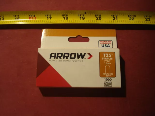 (1240.) Arrow Staples For T25 & T2025 Wire & Cable Tackers Leg : 7/16"