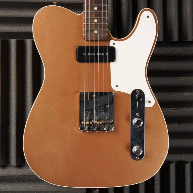 Fender Custom Shop P90 Mahogany Telecaster Journeyman Relic 2020 - Firemist Gold