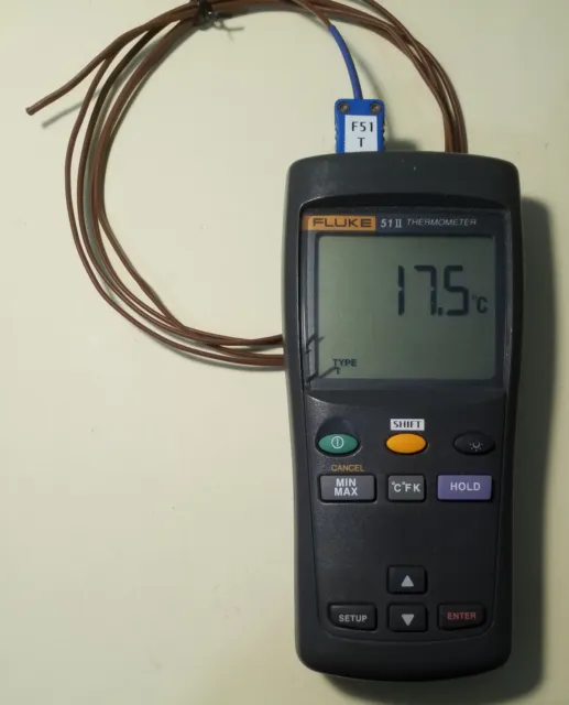 Fluke 51 II Portable Thermometer with T Probe