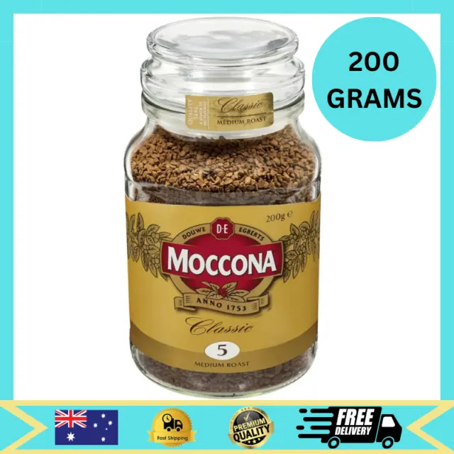 Moccona Classic Medium Roast Freeze Dried Instant Coffee-200g-Au