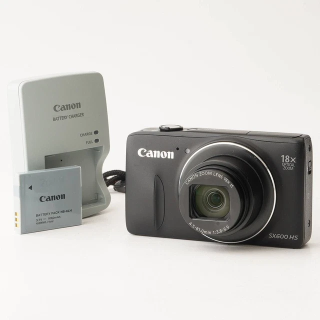 CANON POWERSHOT SX600 hs red 16mp 18x zoom camera charger very