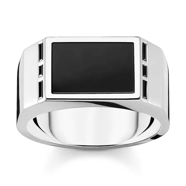 THOMAS SABO BIJOUX Bague pour Hommes Argent Noir TR2387 027 11 EUR