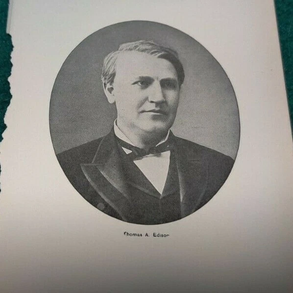 1928 THOMAS ALVA EDISON American Inventor Electric Light Bulb