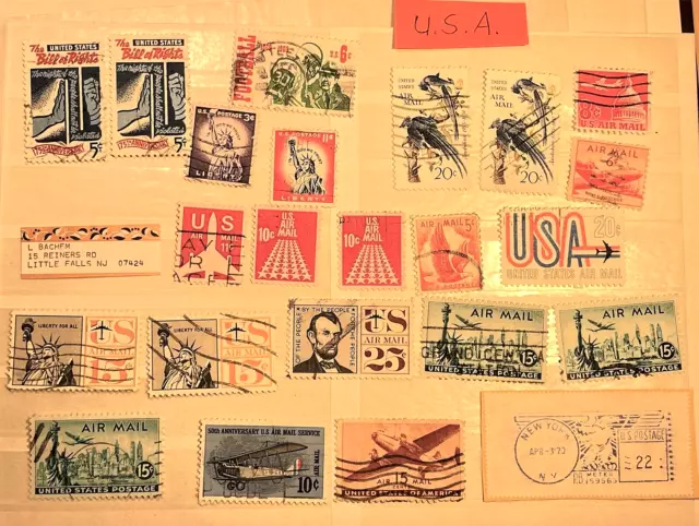 USA, US Air Mail, Airplanes - 50 Briefmarken, Stamps