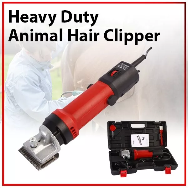 690W Electric Shearing Machine RED Sheep Horse Animal Heavy Duty Hair Clipper