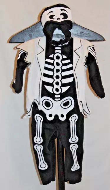 Black & White Pirate Skeleton Halloween Costume Dress Up Toddler FREE Shipping!