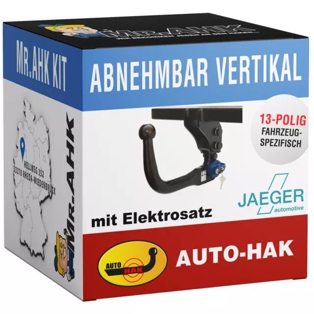 Für Audi A4 Cabrio B6 8H7 02-05 AutoHak Anhängerkupplung abnehmbar 13pol E-Satz
