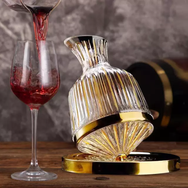 Carafe à vin rotative à 360 degrés, distributeur de whisky de 1,5 l, pour