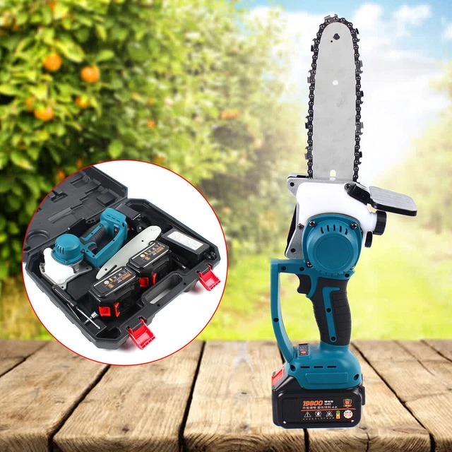 Motosega A Batteria, Motosega A Batteria Da 4 Pollici, Mini Motosega Elettrica Portatile Per Rami Di Alberi Giardino 2 Batterie Da 55 Ore Caricabatterie Compatibile Con Batterie Makita 81229412 - Foto 1