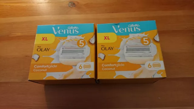 BNIBS 2x6 Boxes Of Gillette Venus XL Olay Comfortglide Coconut Blades