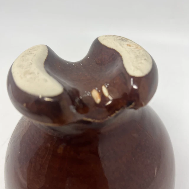 Vintage Rare Pinco 63 Tier Mushroom Porcelain Electrical Insulator Brown & Black 12